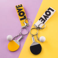 Llavero De Tenis De Mesa 1PC Pendiente De Llavero Simulación Mini Raqueta De Tenis De Mesa Adorno Para Bolsa Regalo Souvenir - details 4