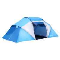 Outsunny Tienda de Campaña Familiar para 4-6 Personas Tienda Camping Plegable con Bolsa de Transporte Impermeable para Playa Parque 430x240x170 cm Azul y Blanco - details 0