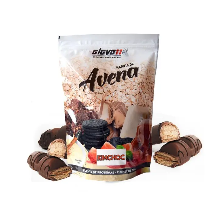 Eleven Fit Harina de Avena / Fuente de Hidratos de Carbono y Proteínas - Ideal para Tortitas - 18 Deliciosos Sabores - Efecto Saciante y Beneficios de Alta Nutrientes Sabor Kinchoc 1KG - 1