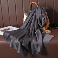 Pañuelo De Seda Lujoso Para Mujer En Color Sólido Moda Comodidad Y Versatilidad Shawl Muffler Neckerchief Bandanna Para Exterior - details 60