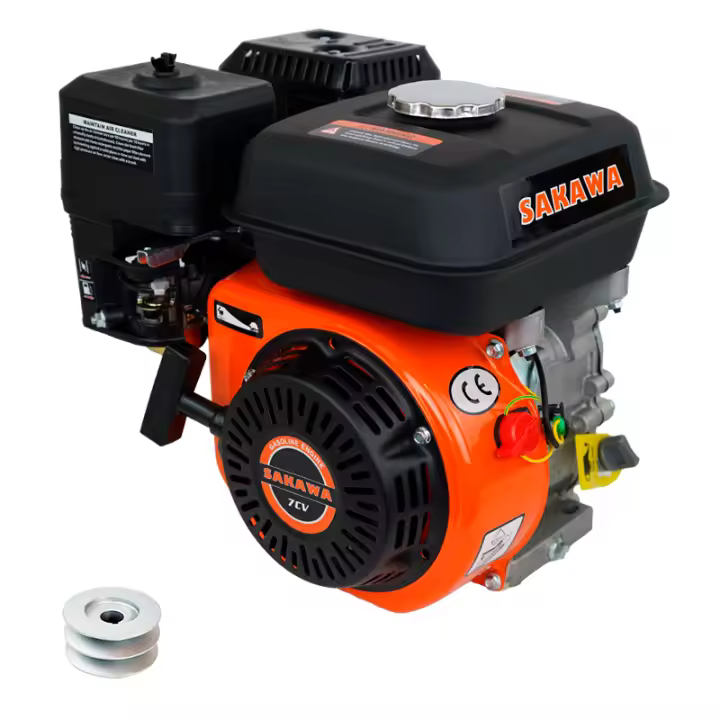 Motor Gasolina 4 Tiempos 208CC 7 CV 20 mm + Polea 20mm G SAKAWA 7cv - 1