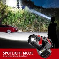 Linterna Frontal Recargable USB Super Brillante Con 5 Modos De Iluminación Pantalla Digital Para Pesca Al Aire Libre Y Camping - details 22