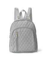 Mochila Clásica De Patrón Cuadrado Estilo Fashion Para Mujer Cierre De Cremallera Material Principal Poliéster Tamaño 28x23x10 - details 18