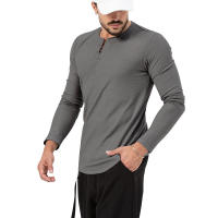 Camiseta de manga larga con cuello redondo de otoño para hombre, jersey holgado, camiseta informal de manga larga para hombre - details 45