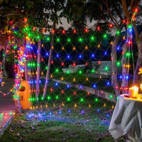 Luces De Red LED Para Exterior Decoración De Jardín De Hadas Calle Parques Fiesta Navidad Boda Decoración Lámpara De Red De Pesca - details 4