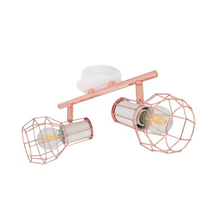 Ledkia Lámpara de Techo Aluminio Orientable 2 Focos Lada Cobre - 1