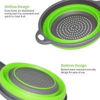 Colador De Cocina Extensible Con Manija Larga Colador Collapsible Para Verduras Frutas Pasta Eco-amigable PP+TPR - details 3