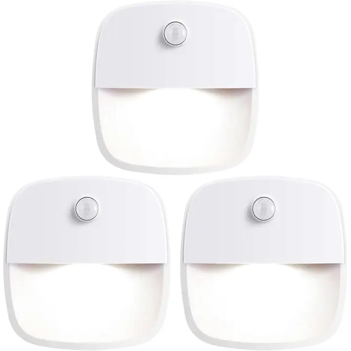 Luz con Sensor de Movimiento, 3 Piezas Luz de Noche con Sensor de Movimiento en Pilas,Luces Sensor de Movimiento Interior - 1