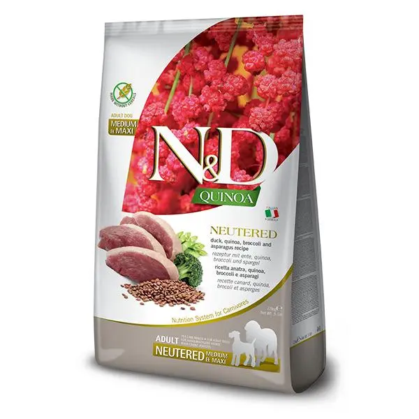 FARMINA N&D DOG QUINOA NEUTERED PATO MEDIUM MAXI 2,5KG - 1