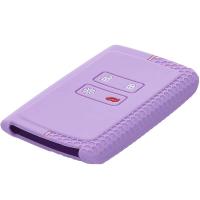 Banner - Funda silicona mando llave del coche 4 botones compatible con Renault y Dacia purpura