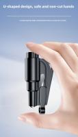 Llave De Coche Portátil Con Martillo De Seguridad Rompe Vidrio Y Corte De Cinturón De Seguridad Herramienta De Rescate Emergente Para Auto - details 4