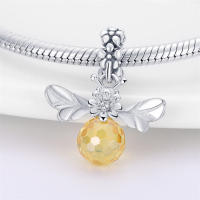 Encantos De Zirconia Inlaid En Plata De Ley 925 Con Cola De Abeja Brillo En La Oscuridad Encantos De Luciérnaga Y Estrella Para Pulsera Original Joyería DIY - details 11