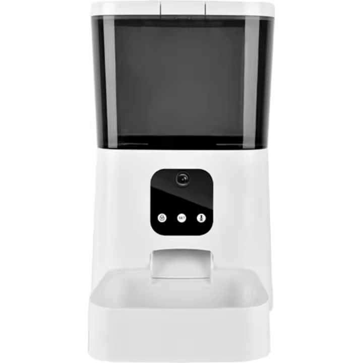 Comedero Gato Automatico, 2.4G WiFi, 6L Dispensador Comida Gatos/Perros, Control de App, Liofilizados Compatibles, Vídeo en Tiempo Real, imágenes de Alta definición, interacción de Voz. - 1