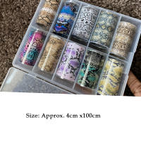 10 Rolls De Papel De Transferencia Para Uñas Con Patrón De Leopardo Decoraciones De Manicura Estilo Animal Tips Stickers - details 4