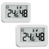 Sensor De Temperatura Y Humedad Digital LCD 2pcs Medidor Para Interior De La Casa Termómetro Y Higrómetro Estilo De Soporte Para Pared Y Suelo - details 9