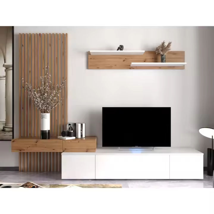 Venprodin - Conjunto De Comedor Con Mesa Tv y Panelado - 1