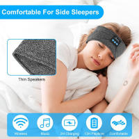 Auriculares deportivos con diadema, auriculares inalámbricos Bluetooth Sleep con altavoces estéreo HD ultrafinos, adecuados para deportes/yoga/fitness, gris - details 0