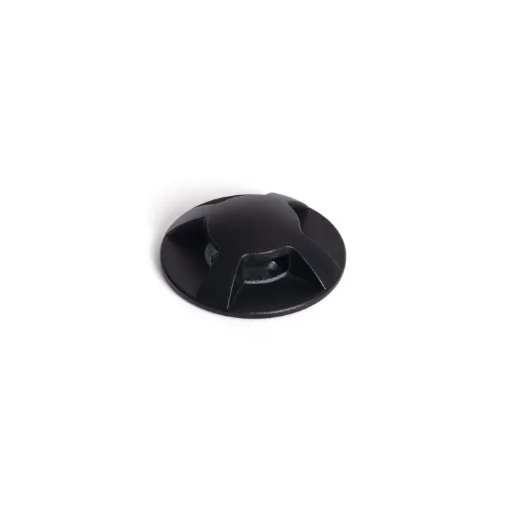 Ledkia Baliza Exterior LED 1W Empotrable Suelo Letso 4L Negro 2700K Blanco Cálido - 1