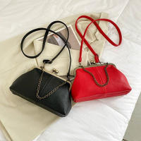 Bolso De Hombro Pequeño Para Mujer Elegante De PU Cuero Suave Lujo Diseñador Clip Clutch Retro Bolso De Mano Y Cruzado Con Cierre De Cremallera - details 11