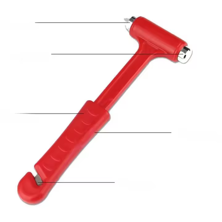 Martillo De Seguridad Para Coche Herramienta De Rescate Emergencia Portátil Corte De Cinturón De Seguridad Plástico Universal - 1