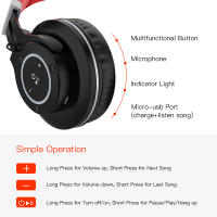 Auriculares Bluetooth plegables 7 colores que respiran luz y estética - details 7