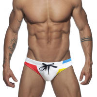 Bragas De Natación Para Hombre En Blanco Moda Verano Deporte Playa Traje De Baño Sexy Estilo Surf Talla Unica Material Poliéster - details 7