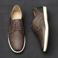 Zapatos Casuales De Cuero Para Hombre 7-13 Moda Cómodos 2024 Marca Suela De Goma Antideslizante Talla Verdadera - details 2