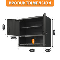 Gabinete de Herramientas de Metálico Montado en Parado con Puertas y Compartimientos, Persión de Metálico para Garajes, Taller, Oficinas-Eco Ambiente, Resistant, Necesita Montaje, alto 77 cm x Ancho 80 cm x Profundidad 30 cm - details 6