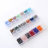 Cajas De 1050 Piezas De Contas De Cristal AB Facetado 6mm En 21 Colores Para DIY Joyería De Collar Y Aretes Forma Redonda - details 5