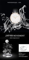 Reloj De Pulsera De Cuarzo Hannah Martin De Lujo Para Hombre En Cuero Marrón Y Plata Resistente Al Agua Estilo Casual Y Formal - details 0
