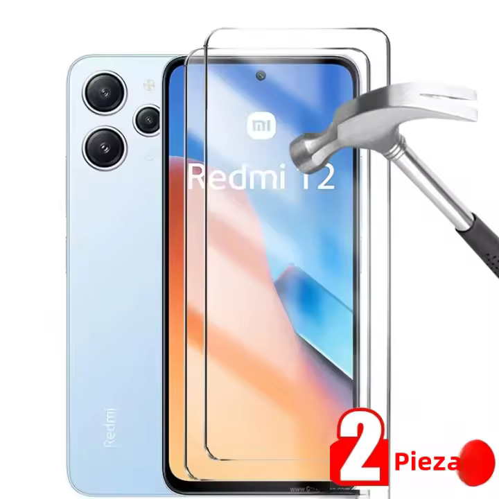 2PCS Protector De Pantalla De Vidrio Templado Para Xiaomi Redmi 12/Redmi12 5G Vidrio Protector Totalmente Transparente De 9H - 1