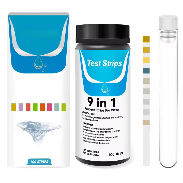 Kit De Prueba Para Acuario 100 Pcs 9-en-1 Con Tubos De Prueba Monitor De Calidad Del Agua Para Tanque De Peces Cajas De Prueba De pH Rápida Y Precisa - 1