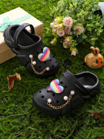 Clogs Casuales Para Niñas Con Decoraciones De Corazones Secado Rápido Ligeros Y Antideslizantes Adecuados Para Baños Internos Y Externos - details 21
