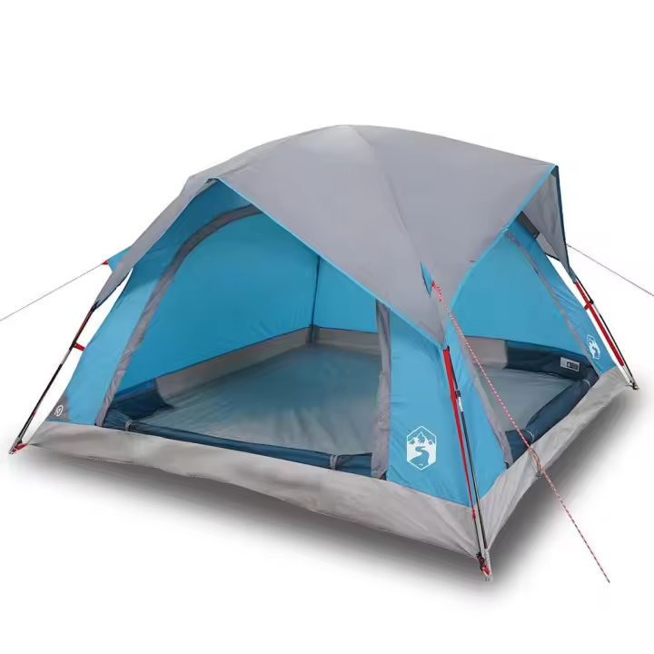 vidaXL Tienda de campaña para 4 personas impermeable azul - 1