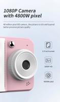 1pc Cámara Instantánea para Niños - Pantalla de 2,4 Cámara Digital con Grabación 1080P, 4800x3200 Píxeles, Diseño Portátil, Batería de Litio Recargable 18650, Alimentación Dual USB, Edición de Fotos , Regalo Ideal para Niños detalles 3