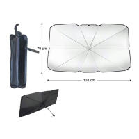 138x79cm  Parasol de coche plegable para parabrisas delantero, interior, protección UV, tamaño universal - details 7