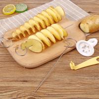 Cortador De Papas En Espiral VKTECH Manual Para BBQ Skewers Tornillo Slicer De Verduras Herramienta Para Cocina Acero Inoxidable Eco-amigable - details 1