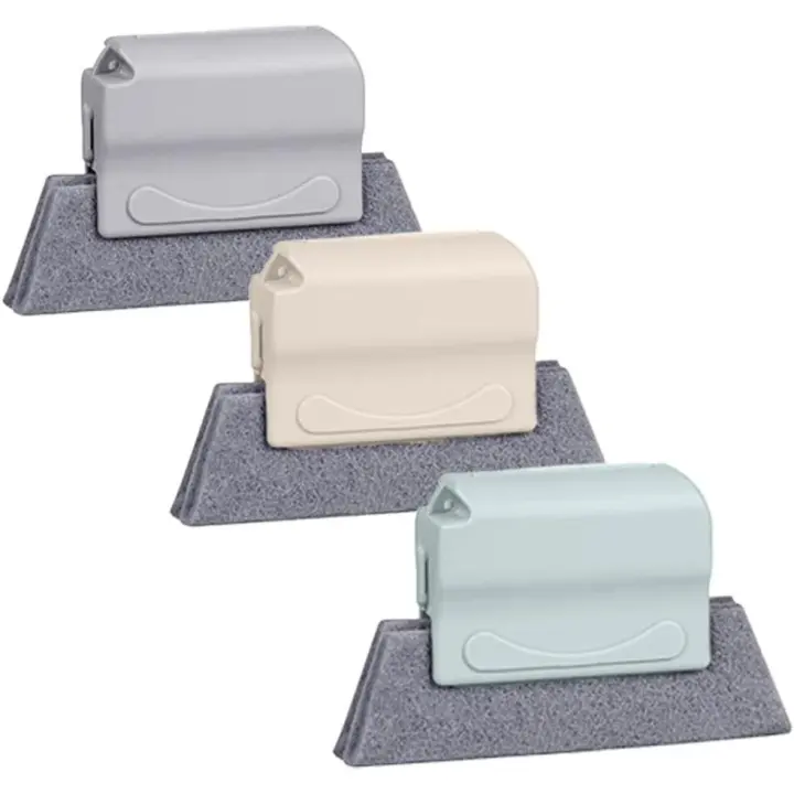 Herramienta de limpieza para ranuras de ventana (3 unidades), cepillos para limpiar hendiduras de ventanas, para esquinas, baño, cocina, cepillo para limpiar azulejos - 1