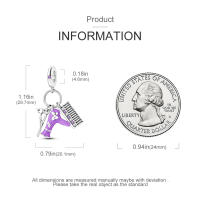 Perlas De Perfume Para Mujer Plata Esmaltada Colgante De Zapatos Altos Y Lápiz Labial Para Pulsera DIY Joyería - details 33