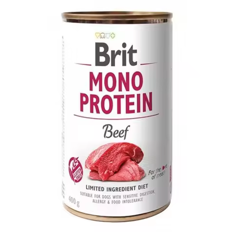 Brit Mono Protein Ternera Latas Para Perros 6 X 400 Gr - 1