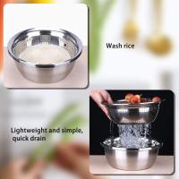 Cortador De Verduras 3 En 1 Rallador De Acero Inoxidable Con Cesta De Encaje Cocina Accesorios Bowl Para Ensalada Herramientas De Frutas Y Verduras - details 5