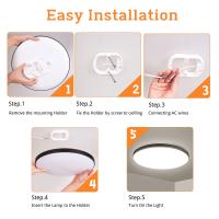 Lámpara De Techo LED Redonda Moderna Para Sala De Estar Dormitorio Cocina Baño Iluminación Diaria Montaje En Superficie - details 4