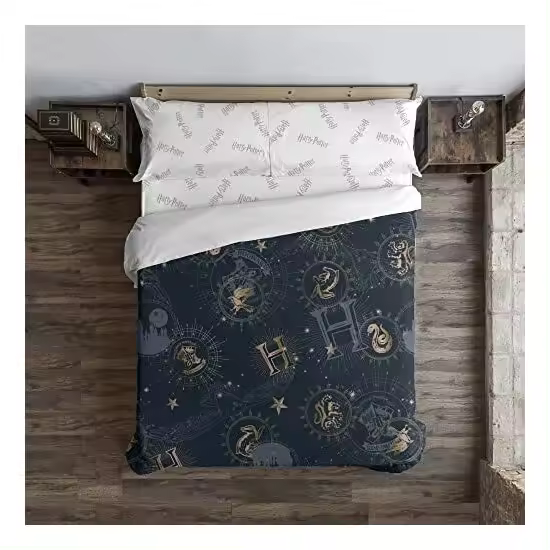BL BELUM  Funda Nórdica Microsatén Harry Potter - Modelo: Hpotter Gold - Funda Nórdica Extrasuave - Funda Nórdica 100% Made in Spain - 1