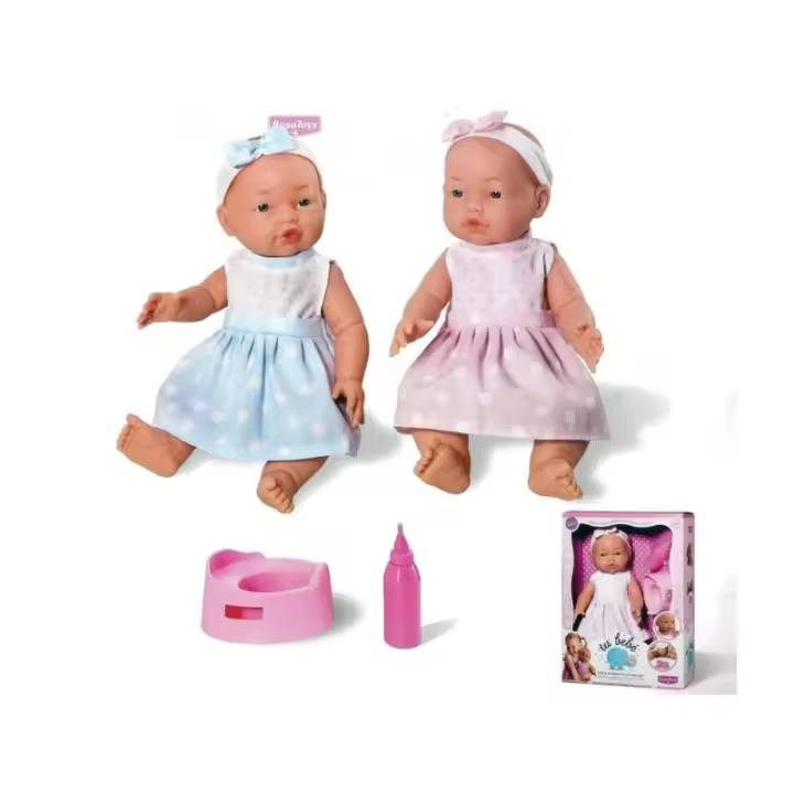 Muñeco Bebé toma biberón y hace pipí 30cm color surtido RS1257 - 1