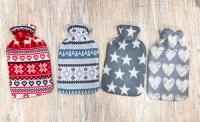 Bolsa de Agua Caliente de 2L, Grande Botella Agua Caliente para Cama con Desmontable y Lavable Suave  Funda,con funda de lana y felpa suave.Botellas Goma Hot Water Bottle para Calentar Manos o Alivio del Dolor. Gran variedad - details 2