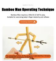 Juego Interactivo De Bambú Para Dos Jugadores DIY Competencia De Muñecos De Hilo En Escritorio Juguete Educativo Para Fiestas - details 6