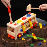Juego De Juguetes De Carreras Con Tornillos Y Tornillos Montessori Para Niños Edad 3-12 Años Herramientas De Carpintero Simuladas Set De Puzzle Educativo - details 5