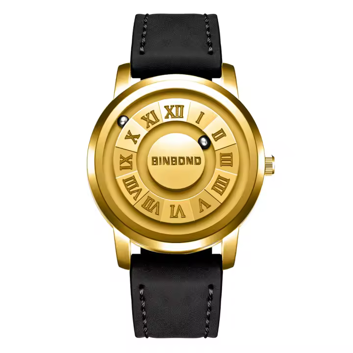 Reloj De Cuarzo Para Hombre BINBOND Lujo Superior Resistente Al Agua Con Correa De Cuero Alta Calidad Reloj De Pulsera Creativo Para Negocios Y Casual - 1