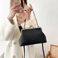 Bolso De Hombro Pequeño Para Mujer Elegante De PU Cuero Suave Lujo Diseñador Clip Clutch Retro Bolso De Mano Y Cruzado Con Cierre De Cremallera - details 3