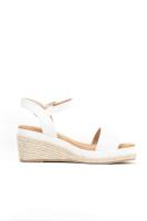 Lyla Wang Sandalias doradas mujer cuña mediana de espartos con plataforma - details 14